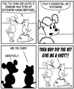 proverbs 6 comic - dissention among brothers