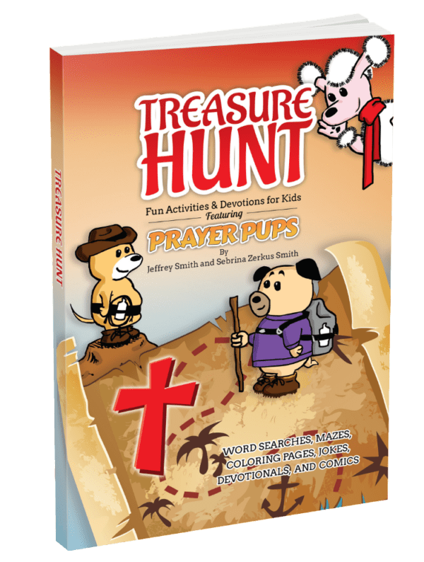 prayer pups treasure hunt christian activity book image