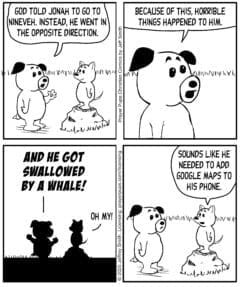 jonah and the whale and nineveh cartoon